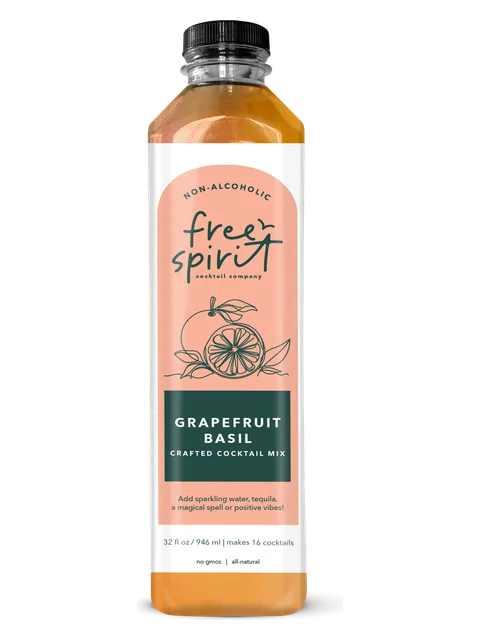 Grapefruit Basil crafted cocktail mix, 32 fl oz bottle
